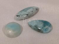 3 Beautiful Polished Larimar Stones