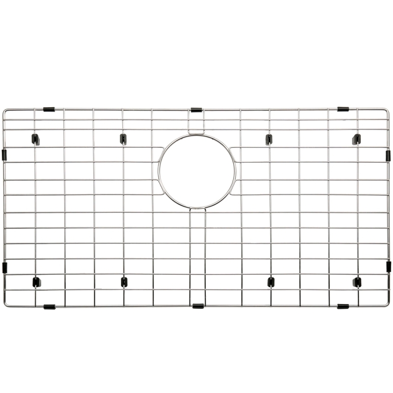 New Serene Valley 27-9/16" x 14-9/16" Sink Protector, Rear Drain with Corner Radius 3/16", Sink Grid NLW2815R