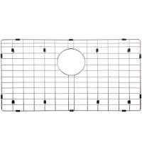 New Serene Valley 27-9/16" x 14-9/16" Sink Protector, Rear Drain with Corner Radius 3/16", Sink Grid NLW2815R