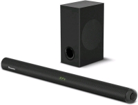 Wohome 2.1 Sound Bar for TV with Wired Subwoofer, 28 Inch 120W Wireless Bluetooth 5.0 Soundbar Speaker, HDMI-ARC/Optical/AUX/Coax/USB Input, DSP Technology, LED Display, Wall Mountable - S99