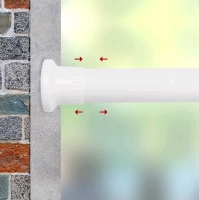 Refrze Room Divider Tension Curtain Rod Size 122" - 150"
