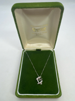 10K white Gold Chain 10K White Gold Dolphins with Diamond