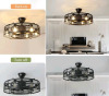 New - Dinglighting 26'' Cage Ceiling Fan with 6-Light and Remote . - 2