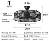 New - Dinglighting 26'' Cage Ceiling Fan with 6-Light and Remote . - 3