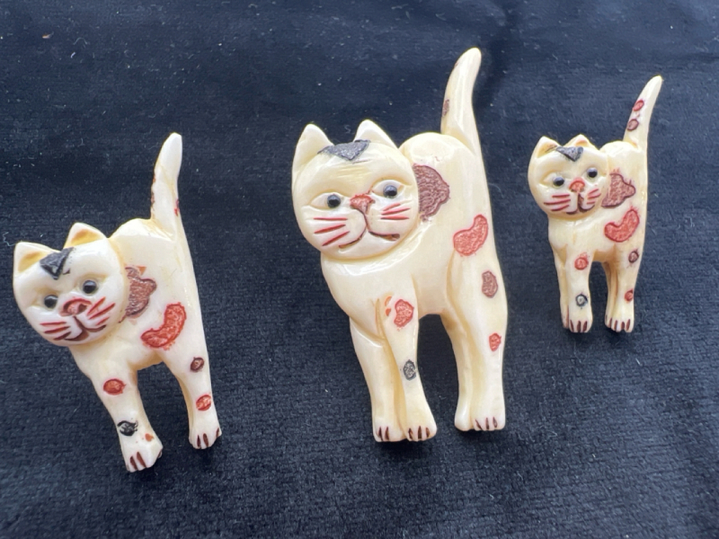 Cat Brooch Pin with Matching Earrings