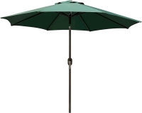 New - Blissun 9' Outdoor Patio Umbrella with Push Button Tilt and Crank , Dark Green