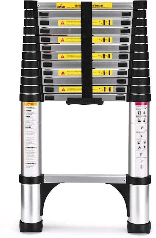 New - 10.5ft Telescoping Ladder, Aluminum Telescopic Ladder , Portable Lightweight
