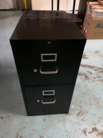 2 Drawer Black Filing Cabinet