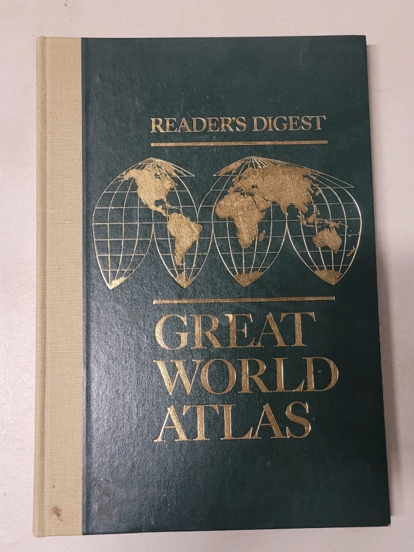 Vintage 1983 Reader's Digest ' Great World Atlas ' hard Cover Book , 5th Edition