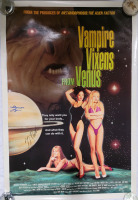 1995 ' Vampire Vixens from Venus ' Signed Original Movie Poster , Measures 27"&times;40"