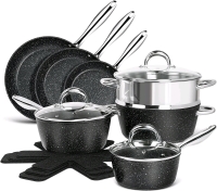 New - MICHELANGELO 16pc Pots and Pans Nonstick Kitchen Cookware Sets