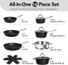 New - MICHELANGELO 16pc Pots and Pans Nonstick Kitchen Cookware Sets - 2