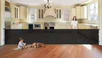 150 Inch Extra Wide Baby Gates for Large Openings Retractable Baby Gate for Indoor Outdoor Black