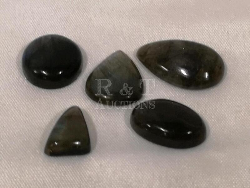 5 Iridescent Labradorite Stones