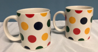 Pair of Polkadot Mugs by Stripes