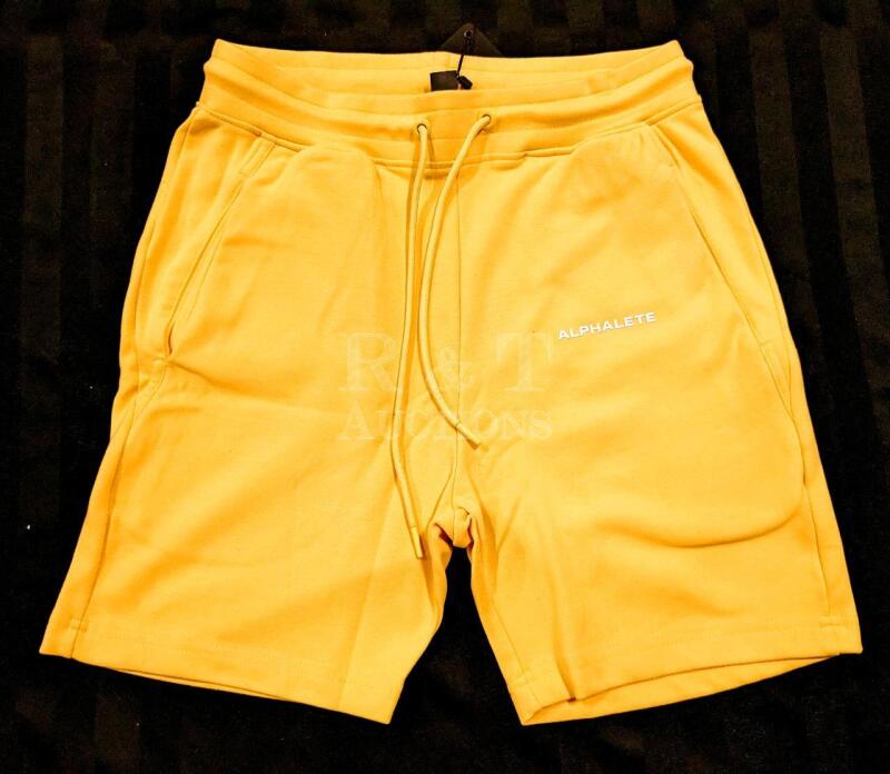 New ALPHALETE Essential Shorts Size Medium (Canary Yellow)