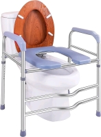 New Raised Toilet Seat with Handles, Adjustable Height, Fits Any Toilet