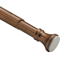 Amazer Spring Tension Shower Curtain Rod 26 - 42&rdquo; Walnut