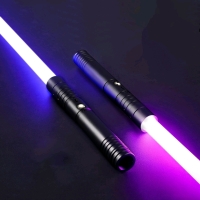 Oomyeh 2 in 1 Dueling Lightsabers 7 Colors With 3 Modes Rechargeable Light Sabers (2 Pack. black)