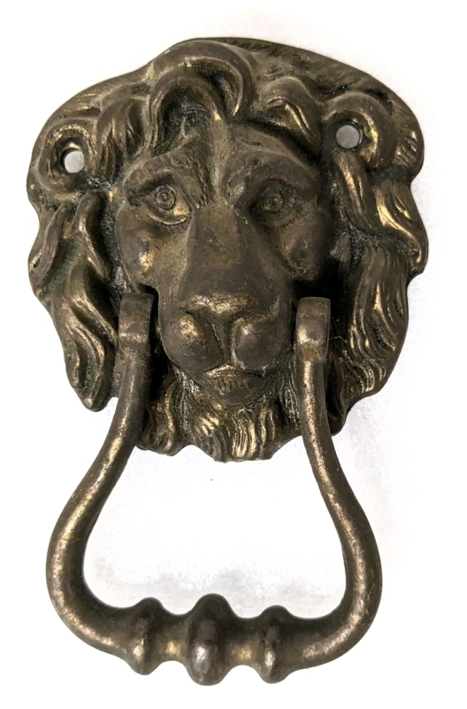 Surprisingly Adorable Bashful Brass Lion Door Knocker