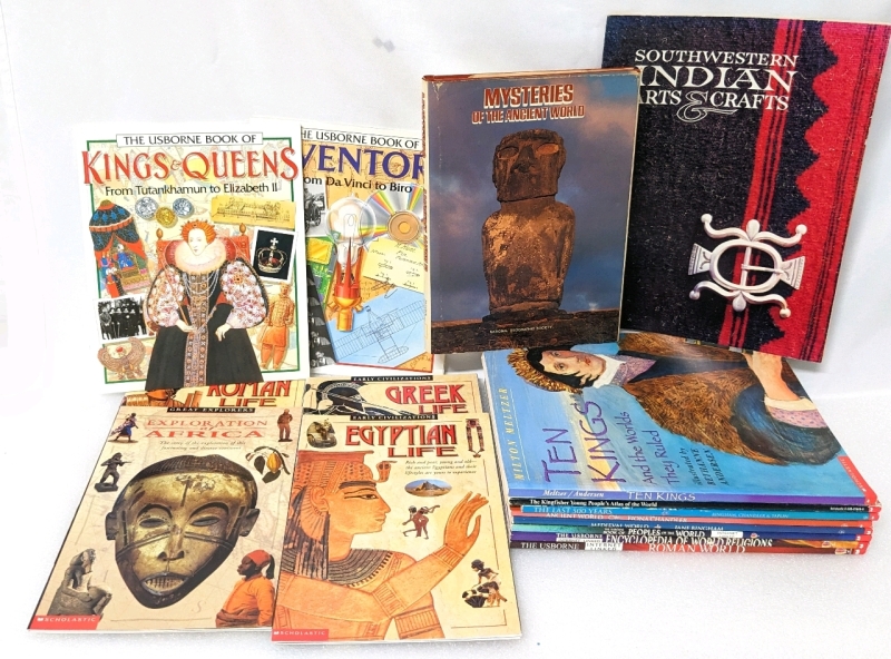 Softcover Educational Books (incl Scholastic) about Ancient Civilizations, Works + More