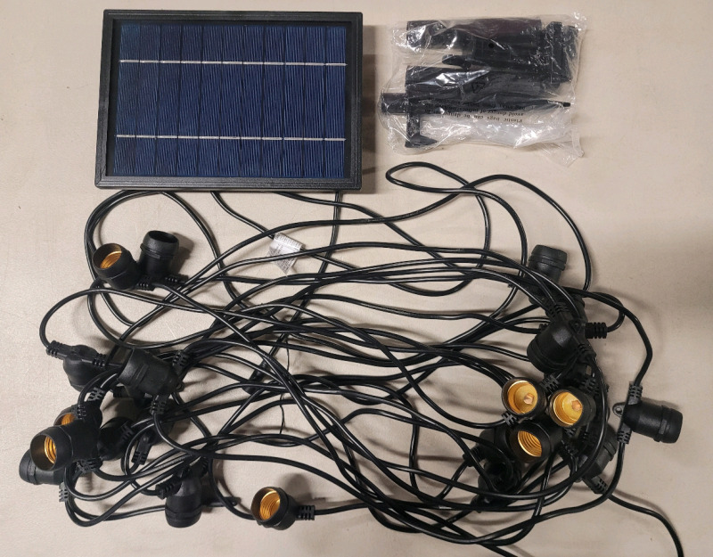 Sufeimas 24 LED Outdoor Solar String Lights (54ft total) , Bulbs not included , untested