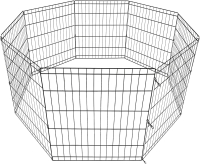 New - 30" Tall 8 Panels Metal Dog Playpen Large Crate Fence Pet Play Pen w/Cover