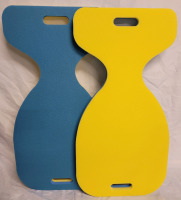 New - Blue & Yellow Foam Pool Saddle Floaty , Set of 2 . Measures 16"×31.5" each