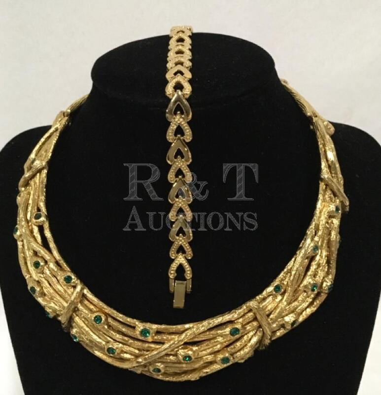 Clara Studio Gold Choker Necklace & Bracelet