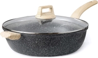 New CAROTE 12.5 Inch Nonstick Deep Frying Pan with Lid