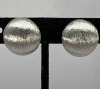 MONET Brushed Silver Earrings and Crown TRIFARI Earrings Signed - 5