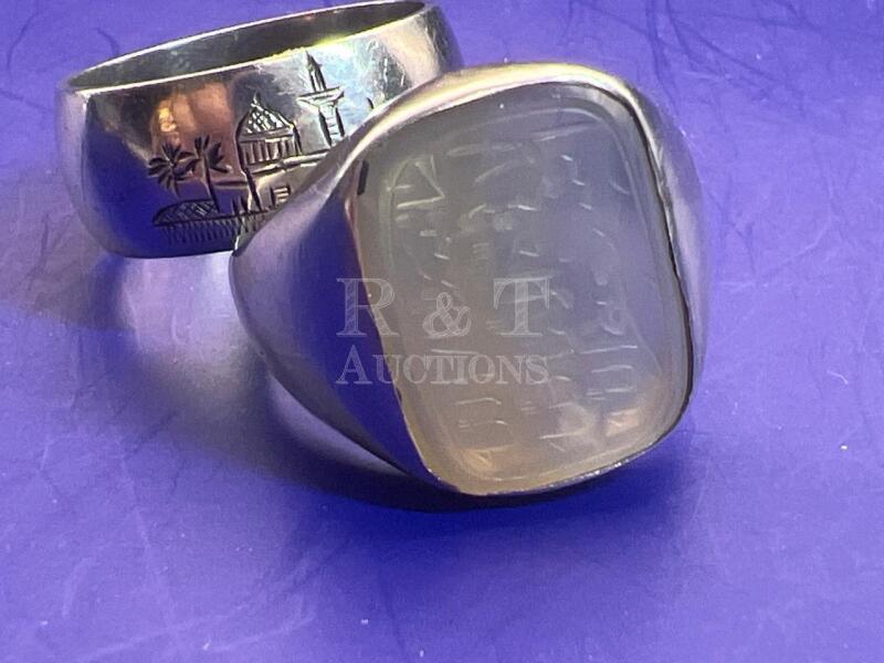 Estate Iraqi high grade Niello Silver Rings