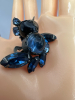 Amazing Blue Rhinestone Vintage Earrings - 5