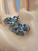 Amazing Blue Rhinestone Vintage Earrings - 6