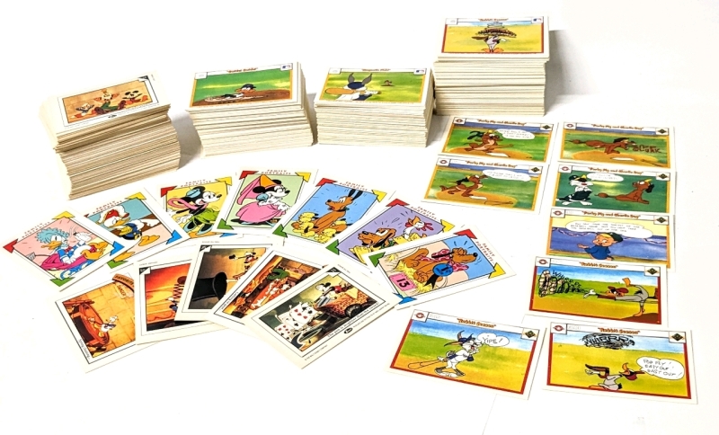 100+ Vintage Impel Marketing x Walt Disney Collector Cards & 350+ 1990 Upper Deck Looney Tunes MLB Baseball Cards