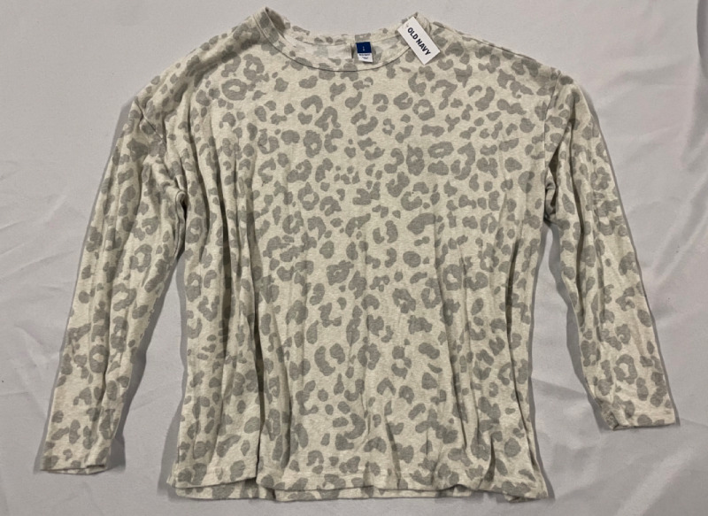 NEW Old Navy Animal Print Long Sleeve Shirt Size Large