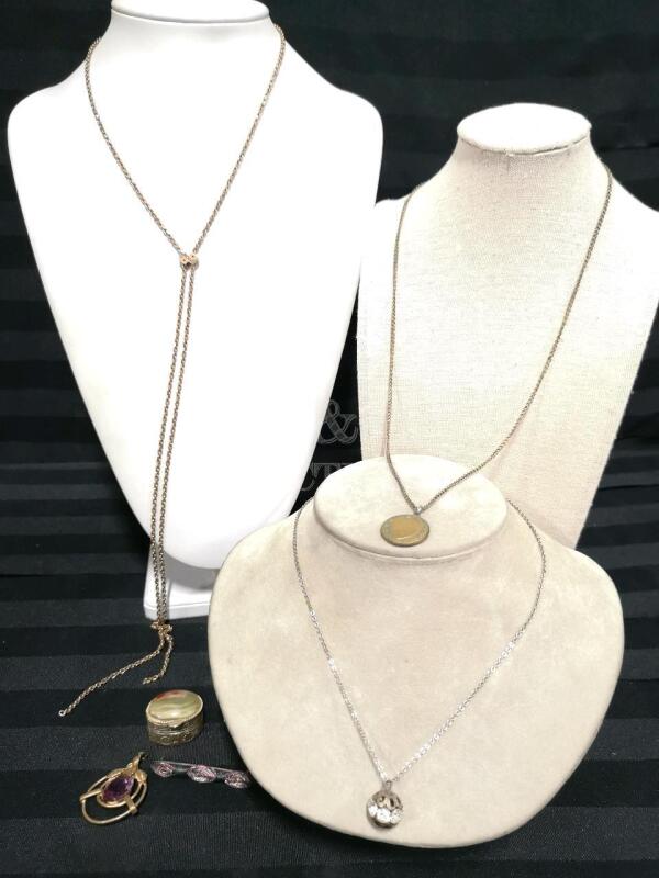 Vintage Jewelry lot - Anitque GP Chain +