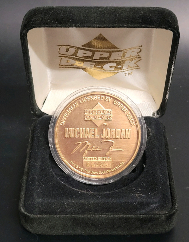 1996 Michael Jordan #23 Upper Deck Bronze Medallion Coin in Case , # 05700