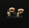 10K Yellow Gold Shell Cameo Stud Earrings - 2