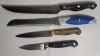 Ten (10) Various Size Kitchen Knives . Includes Set of 6 Laguiole Steak Knifes - 2