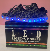 LED light-up shoes Rechargeable Multi coloured 8 modes kids size 11