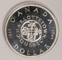 1964 (1864-) Canadian Silver One Dollar Coin