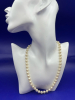 One Gold Filled and One Sterling Clasps White Pearl Necklaces - 2