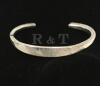 Hammered NAVAJO signed TERLIN Sterling Cuff Bracelet - 2