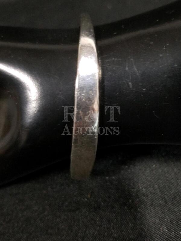 Hammered NAVAJO signed TERLIN Sterling Cuff Bracelet