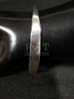 Hammered NAVAJO signed TERLIN Sterling Cuff Bracelet