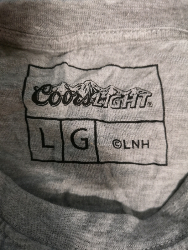 9 size Large Men's Hockey T-shirts - by Coors Light