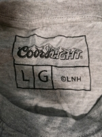 9 size Large Men's Hockey T-shirts - by Coors Light