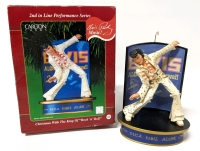 Vintage 2001 ELVIS Christmas With the King of Rock and Roll Carlton Cards Christmas Ornament (Plays* "Burning Love")