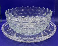 A gorgeous crystal set including serving dish and bowl